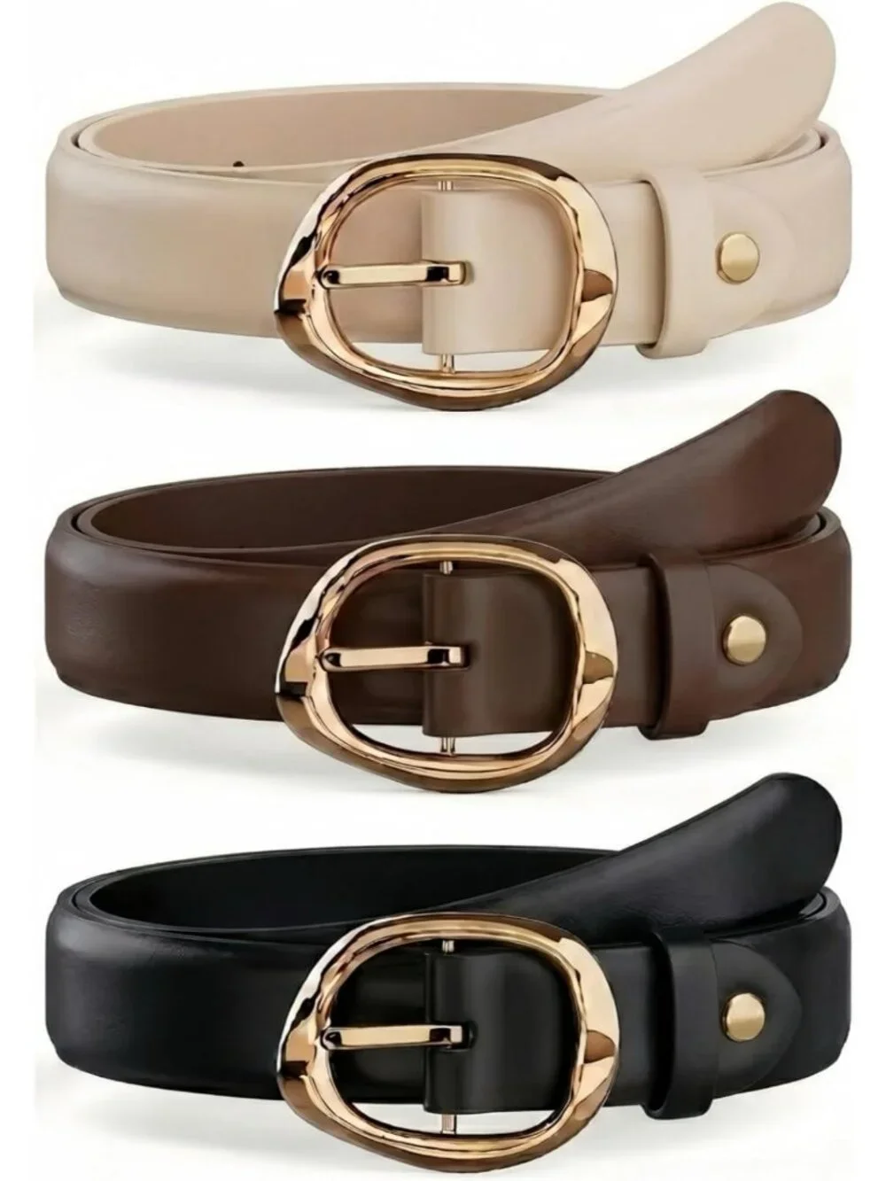 3-Pack Women's Leather Belts, 1.1